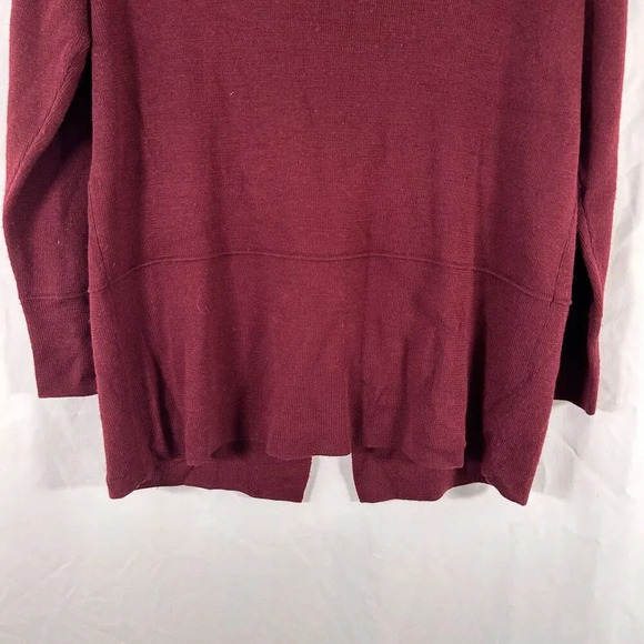 Coldwater Creek Cardigan Women's Petite Small Red Button Wool Blend Hole - Picture 9 of 9